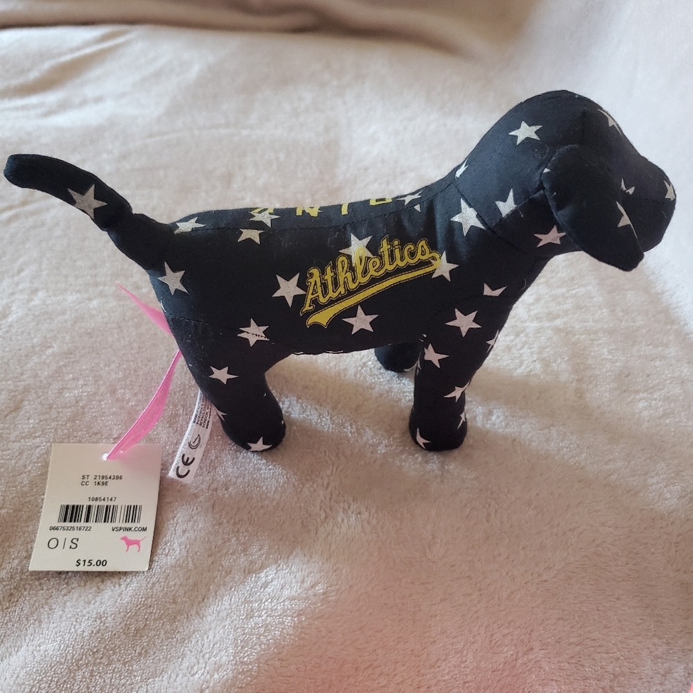 PINK oakland athletics stuffed dog